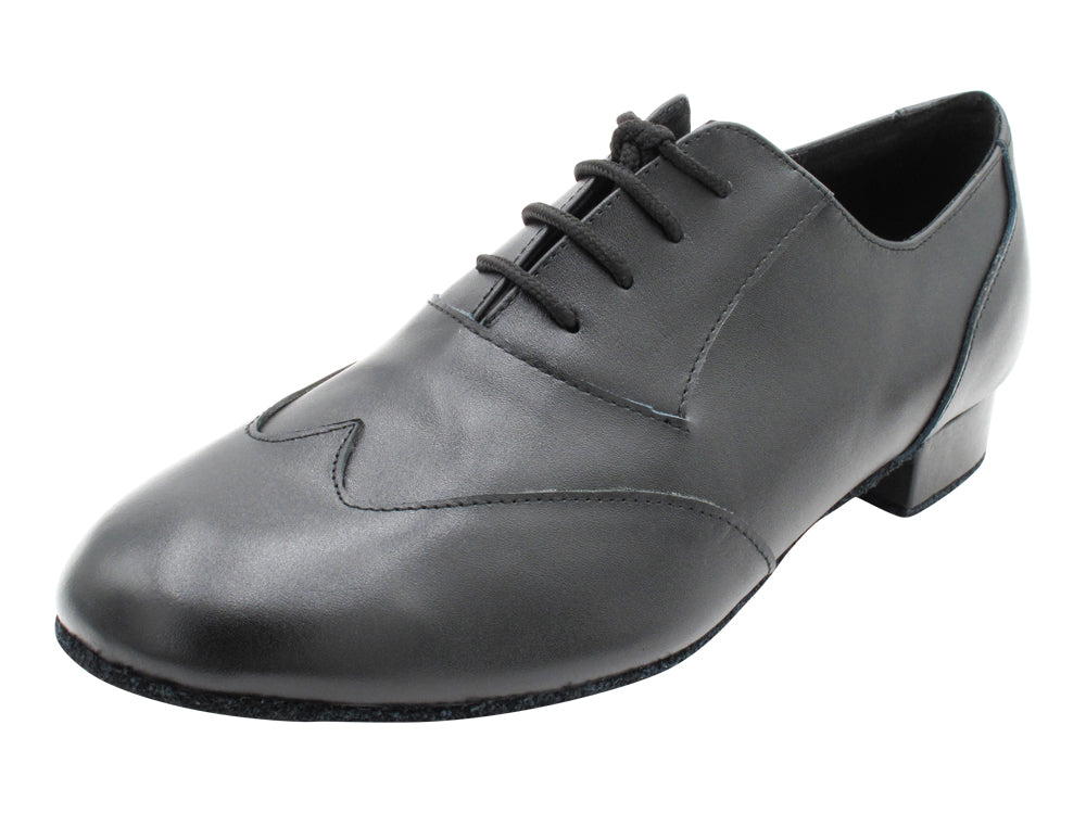 CM100101 All Black Leather with 1" Standard Heel in the photo