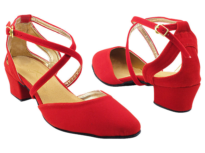 J Touch of Gold Red Nubuck_119 Gold PU with 1.5&quot; Heel (2001) in the photo