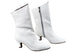 VFBoot PP205A Ankle Bootie White Leather with 2" Slim Cuban heel in the photo