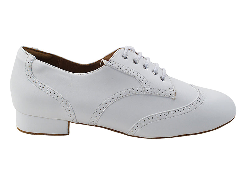 PP301 White Leather with 1" Standard heel in the photo