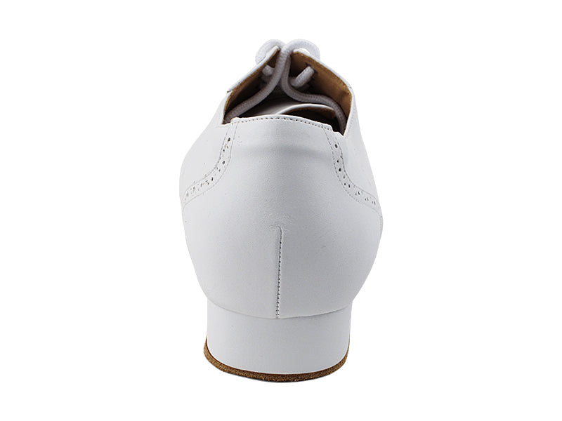 PP301 White Leather with 1" Standard heel in the photo