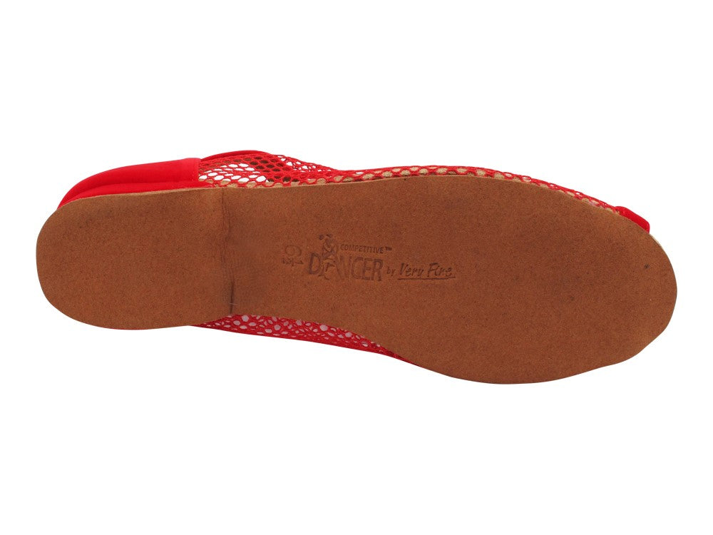 ProComfort30 Red Oxford Nubuck &amp; Red Mesh with flat EVA heel in the photo