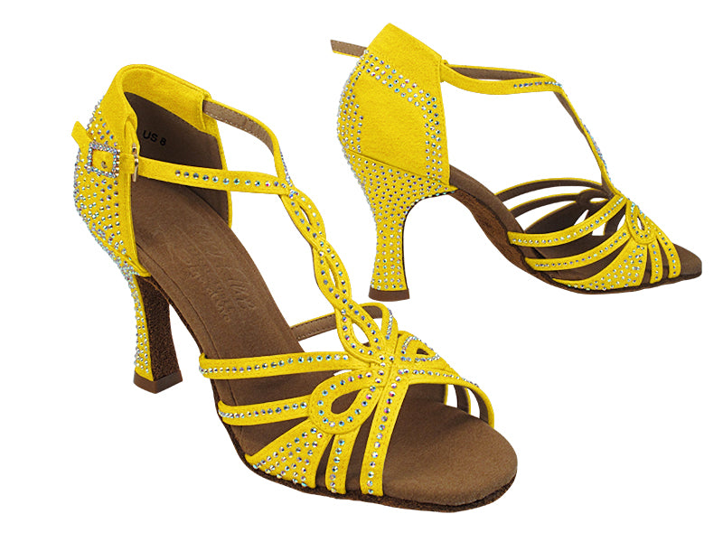 S1008CC 248 Yellow Velvet with (YQG) 3 inch Heel in the photo