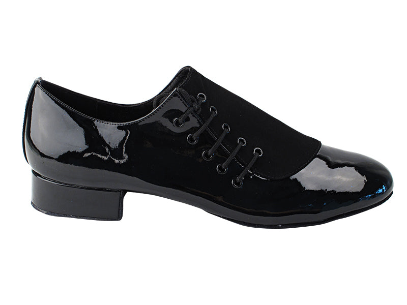 S2519 Nubuck negro y charol negro