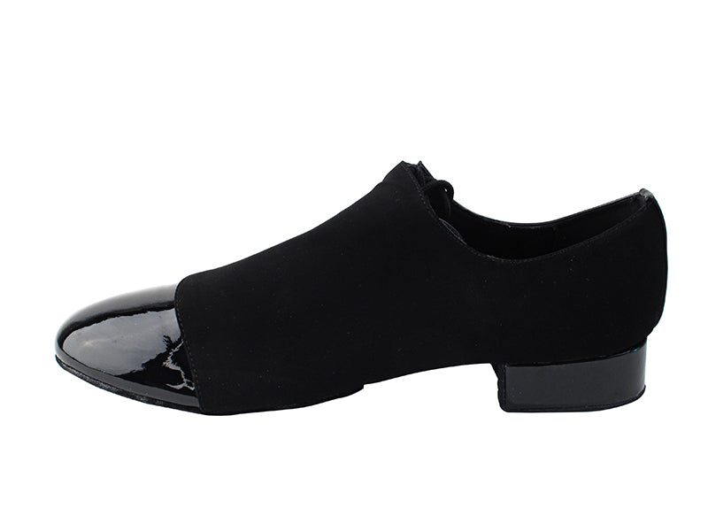 S2519 Nubuck negro y charol negro