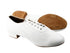 S309 Split Sole White Leather with 1" Heel in the photo