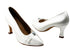 S9169 White Satin (DYEABLE) with 2.75" heel in the photo