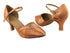 SERA1397 Tan Satin with 2.5" low heel in the photo