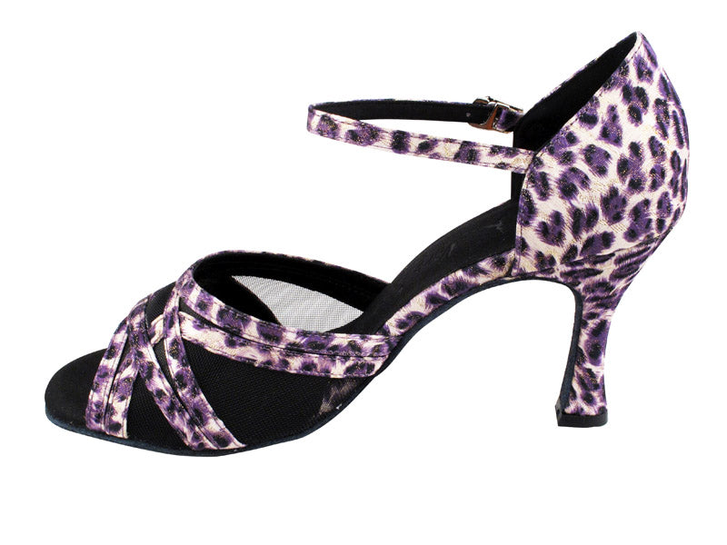SERA1398 Purple Leopard  &amp; Black Mesh