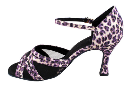 SERA1398 Purple Leopard  &amp; Black Mesh