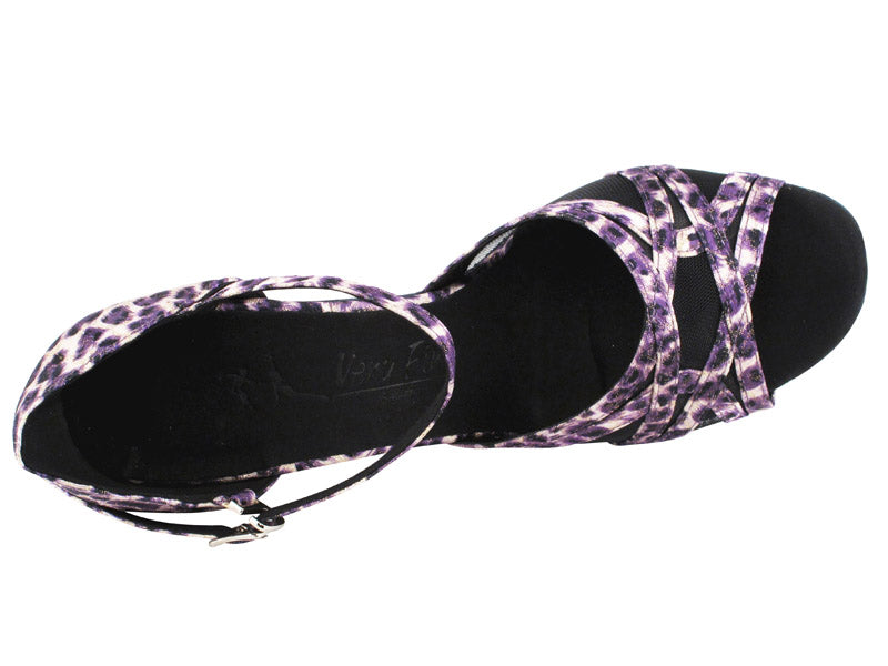SERA1398 Purple Leopard  &amp; Black Mesh