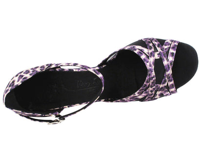 SERA1398 Purple Leopard  &amp; Black Mesh