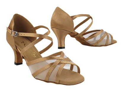 SERA1605 Brown Satin with  2.5&quot; Heel (2040) in the photo