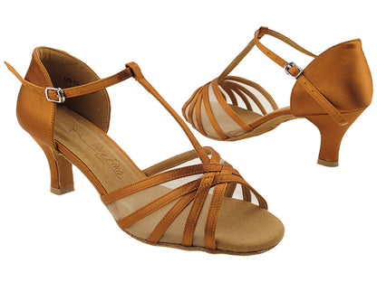 SERA16612 Dark Tan Satin with 2.5&quot; heel (2040) in the photo