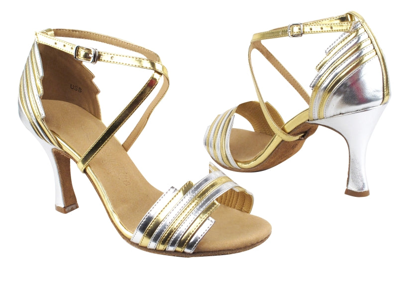 SERA1700 Gold &amp; Silver Trim with 3&quot; heel in the photo