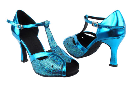 SERA2800 Blue Scale &amp; Metalic Blue with 3&quot; heel in the photo