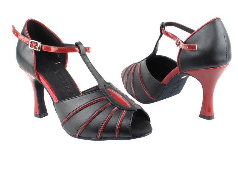 SERA2901 Black &amp; Red Patent Trim with 3&quot; heel (5059) in the photo