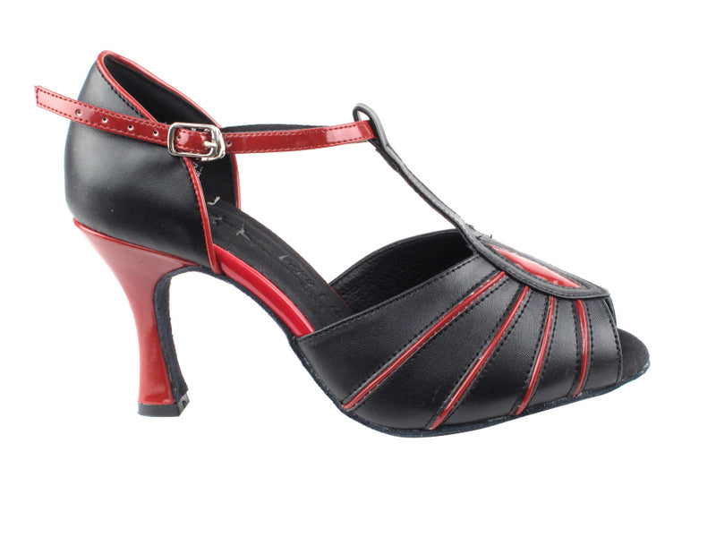 SERA2901 Black &amp; Red Patent Trim with 3&quot; heel (5059) in the photo