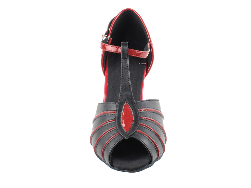 SERA2901 Black &amp; Red Patent Trim with 3&quot; heel (5059) in the photo