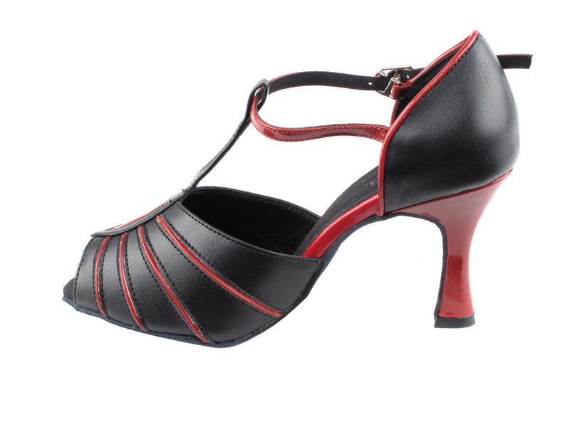 SERA2901 Black &amp; Red Patent Trim with 3&quot; heel (5059) in the photo