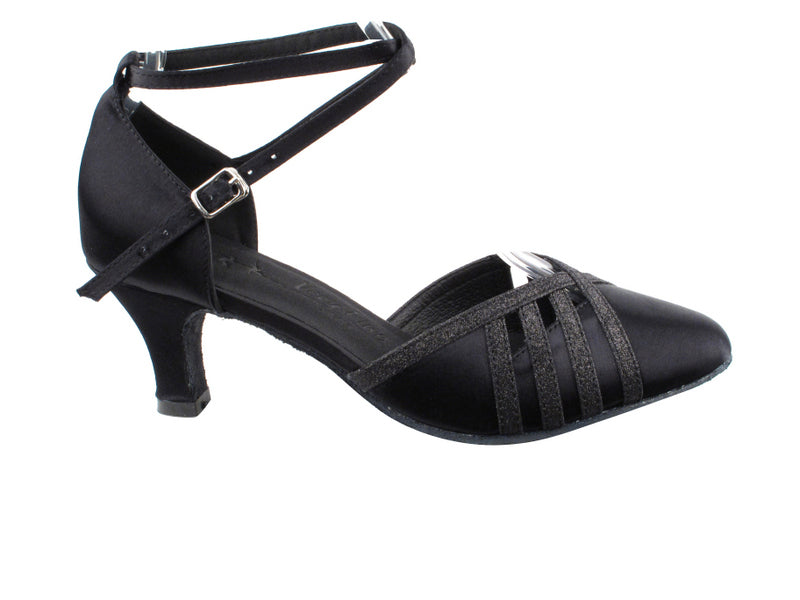 SERA3530 Black Satin &amp; Black Stardust Trim