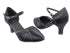 SERA3540 Black Satin with 2.5" low heel in the photo