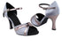 SERA3710 Grey Satin & Pewter Trim with 3" heel in the photo