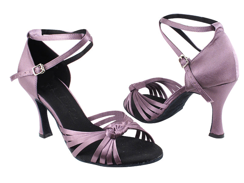 SERA3780 Lavender Satin with 3&quot; heel in the photo