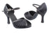 SERA3830 Black Satin & Black Scale Trim with 3" heel in the photo