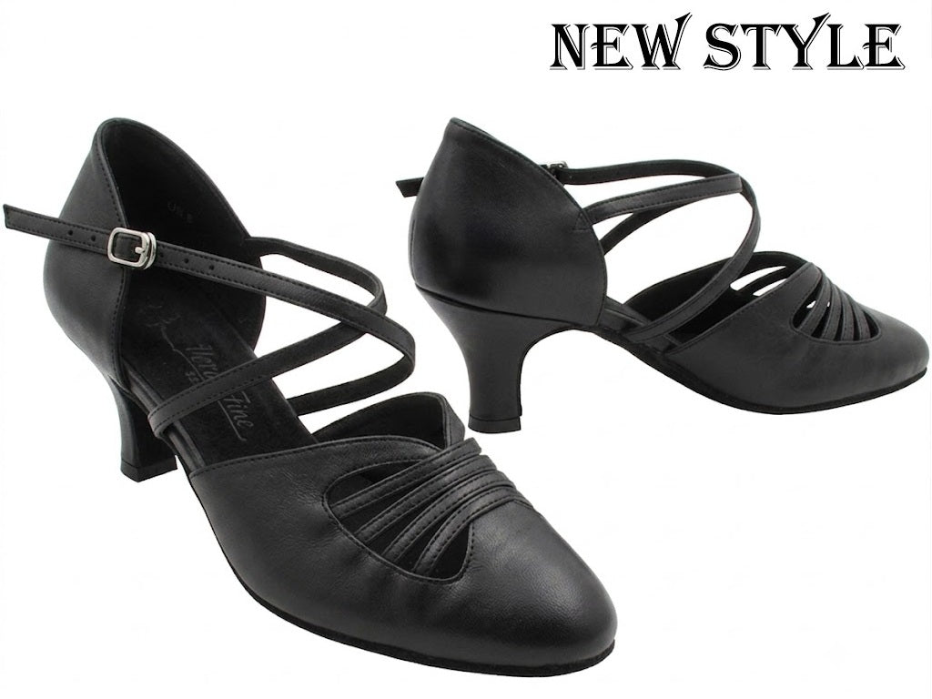 SERA3901X Black Leather with 2.5" low heel (2040) in the photo