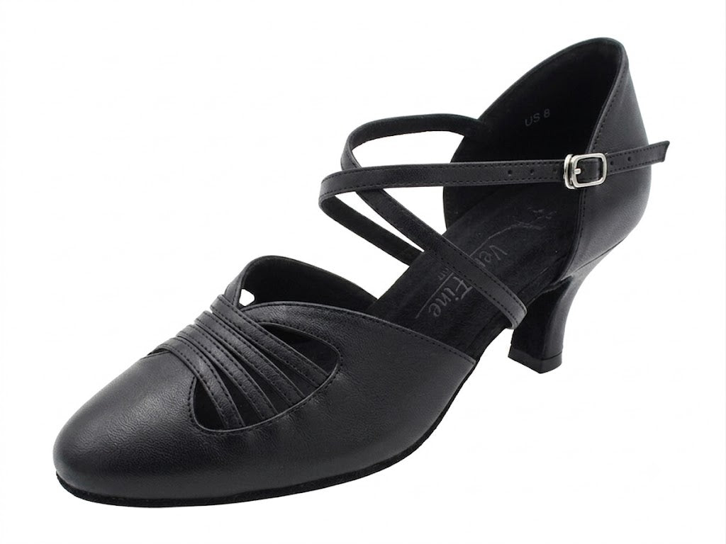 SERA3901X Black Leather with 2.5" low heel (2040) in the photo
