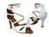 SERA7002 85 White Satin_53 Silver Scale Heel with 3" Flare heel in the photo