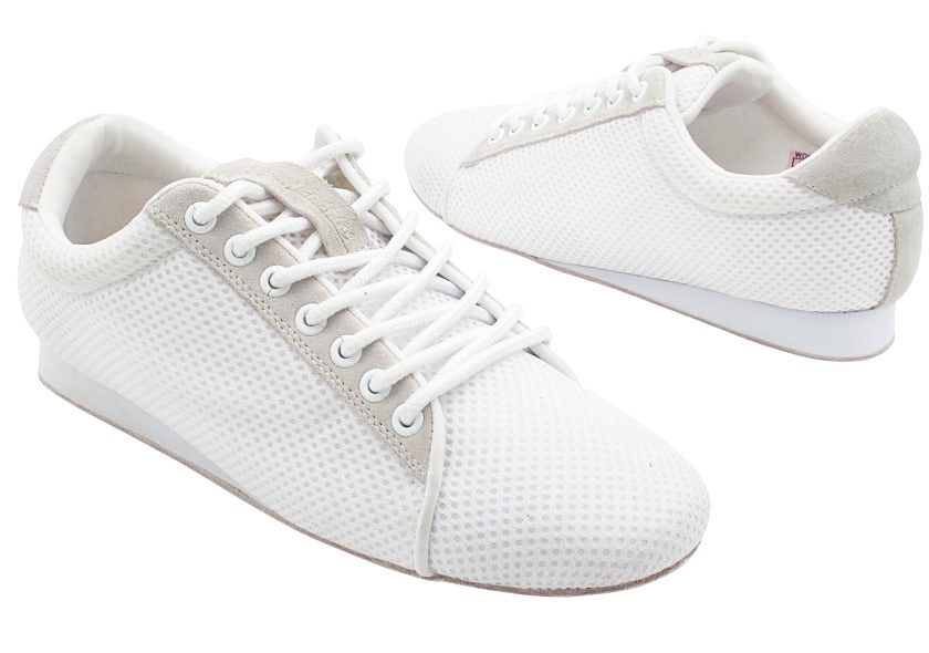 SERA708BBX White Mesh with flat heel in the photo