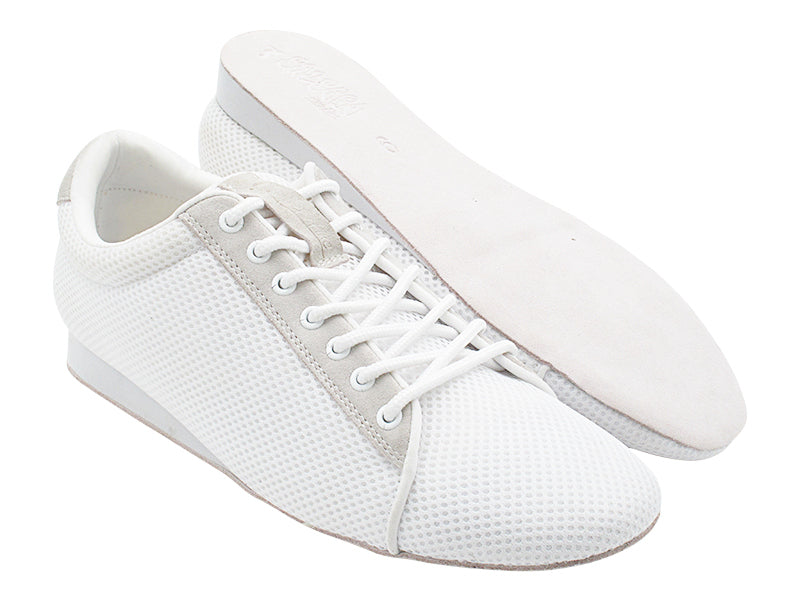 SERO108BBX White Mesh with flat heel in the photo