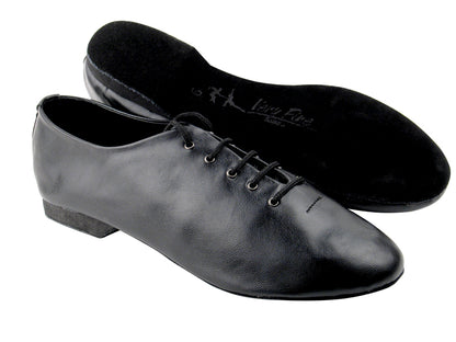 MJFJazz Black Leather with 0.5" flat EVA heel in the photo
