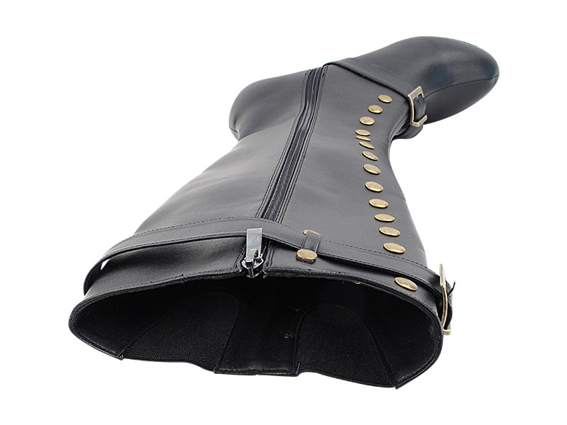 VFBoot SOLON002 Black Leather with 2.5&quot; Spool Heel (PG) in the photo