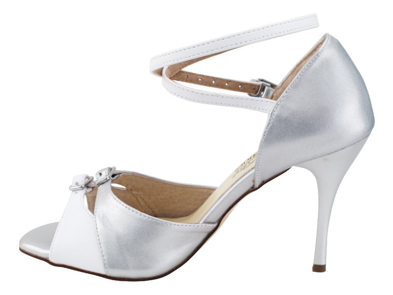 VFTango 020 Cuir Argent Clair &amp;amp; Cuir Blanc